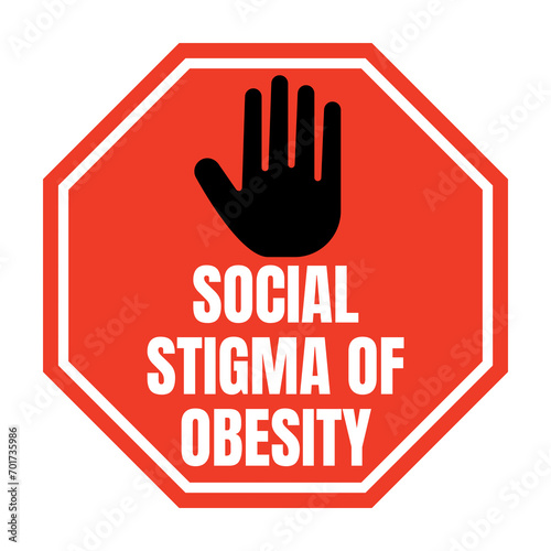 Stop social stigma of obesity symbol icon