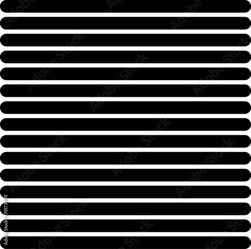 Large and densely standing horizontal stripes