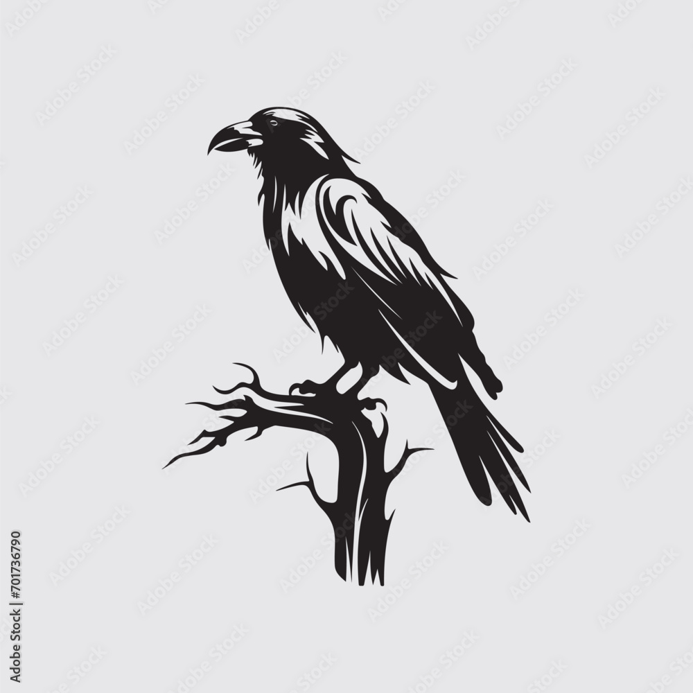 Fototapeta premium Raven Vector Art, Icons, and Graphics