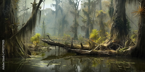 Swamps and their inhabitants mixed equipment