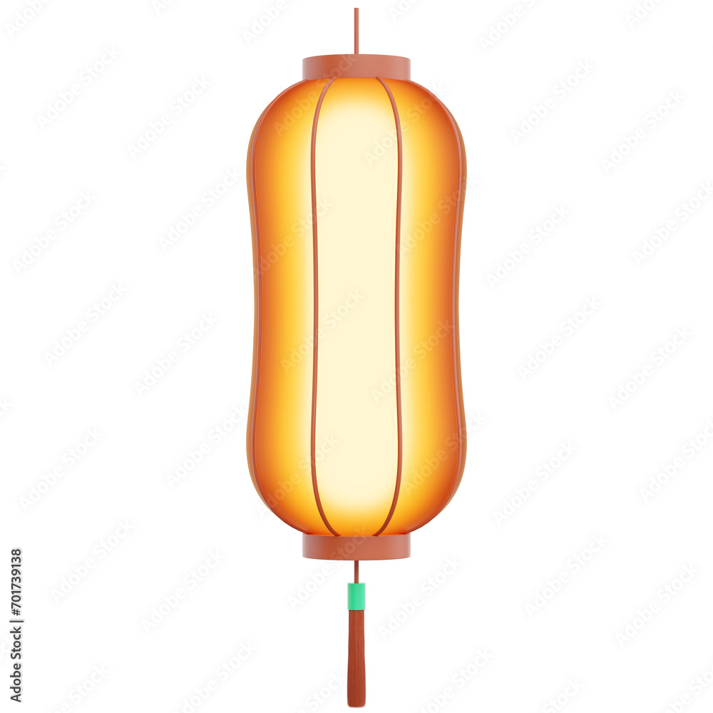 3d render of red chinese hanging lantern icon. 3d render of red chinese hanging lantern icon.