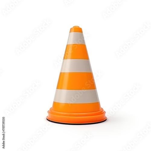 traffic cone on isolate transparency background, PNG