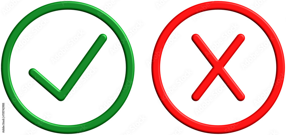 Richtig und falsch Symbole Richtig und falsch Symbole