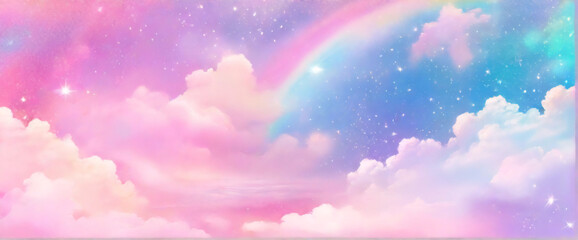Deken met foto Eenhoorn Holografische ruimte met pastel regenboog eenhoorn  © Cobe