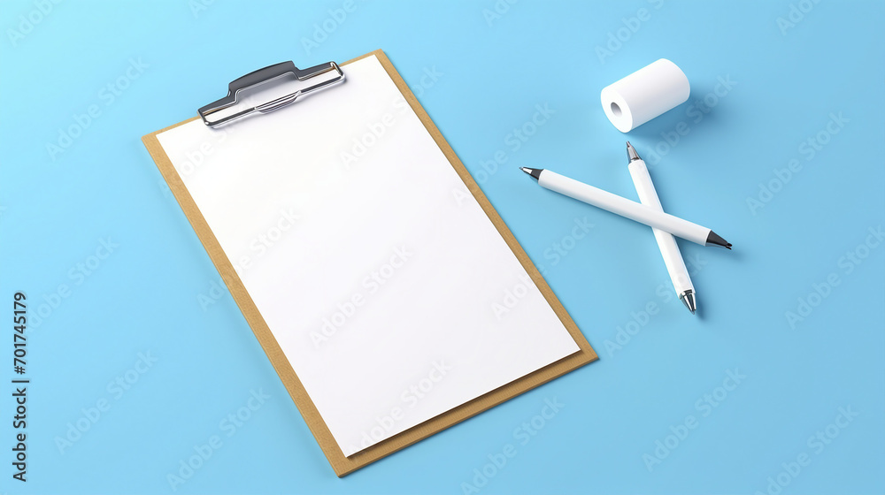 Corporate Creativity: 3D Blank Clipboard and Pencil in a Minimal Office Space - Ideal for Business Concepts and Design Templates Corporate Creativity: 3D Blank Clipboard and Pencil in a Minimal Office Space - Ideal for Business Concepts and Design Templates