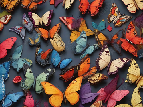 background with butterflies