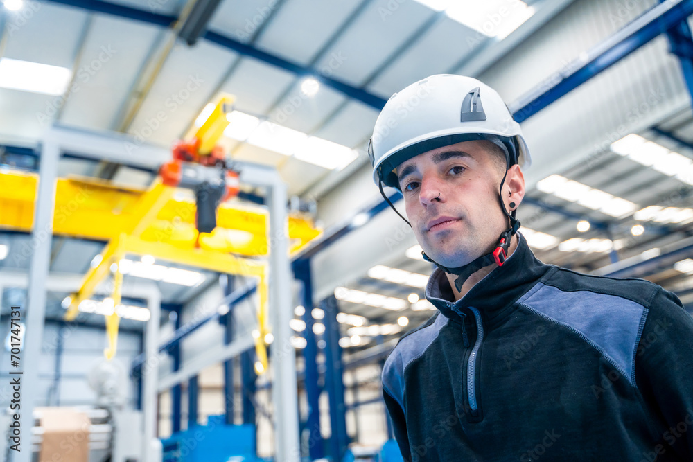 custom made wallpaper toronto digitalManual worker looking at camera wearing helmet