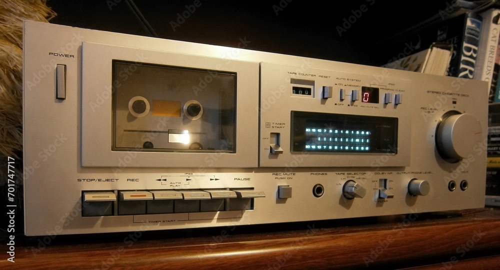Fototapeta premium old cassette deck in the home