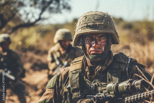 soldiers at war