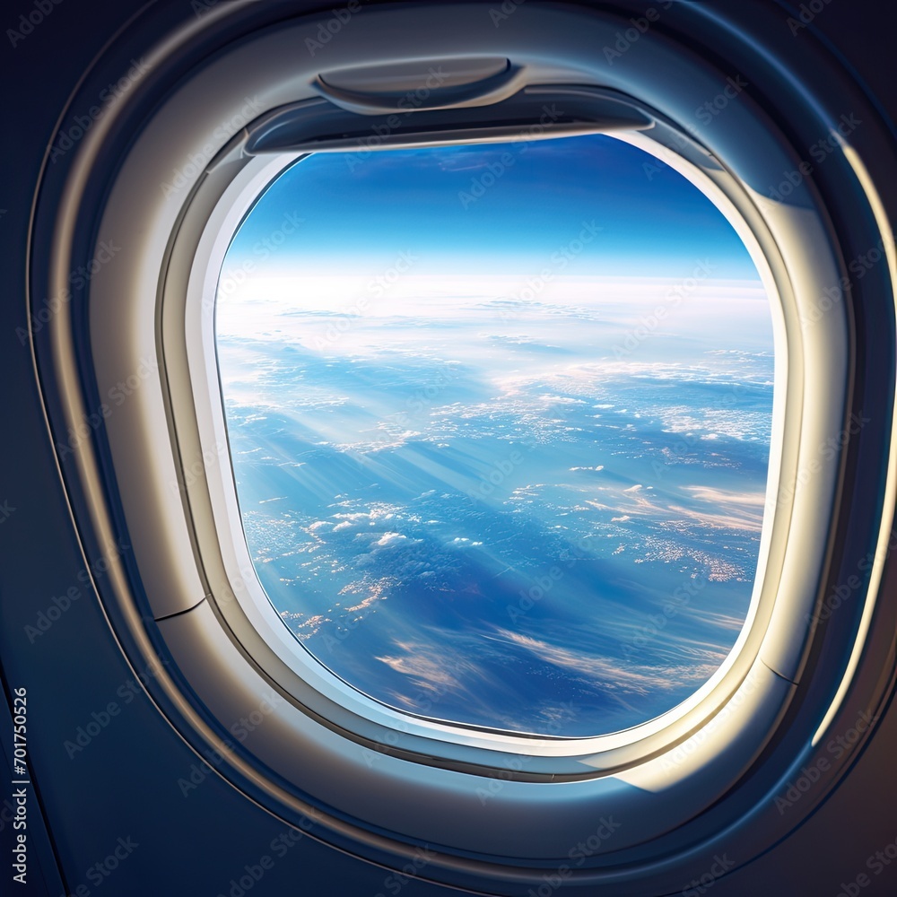 Incredible view of earth from airplane window.