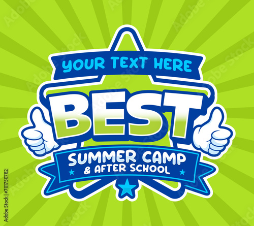 BEST Summer Camp & After School Program Logo Template vector