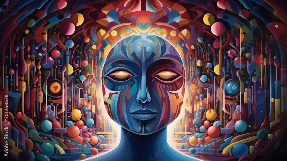 Naklejka premium The Science of Positivity: Universal Energy and Its Impact on Well-Being