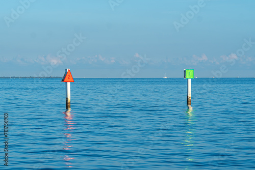 Signs of a canal in the sea (ID: 701756903)