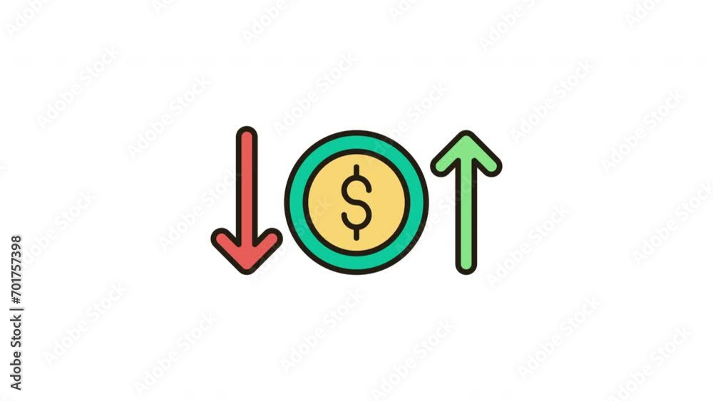 Animation simulating the ups and downs of financial investments. 4K videos Animation simulating the ups and downs of financial investments. 4K videos