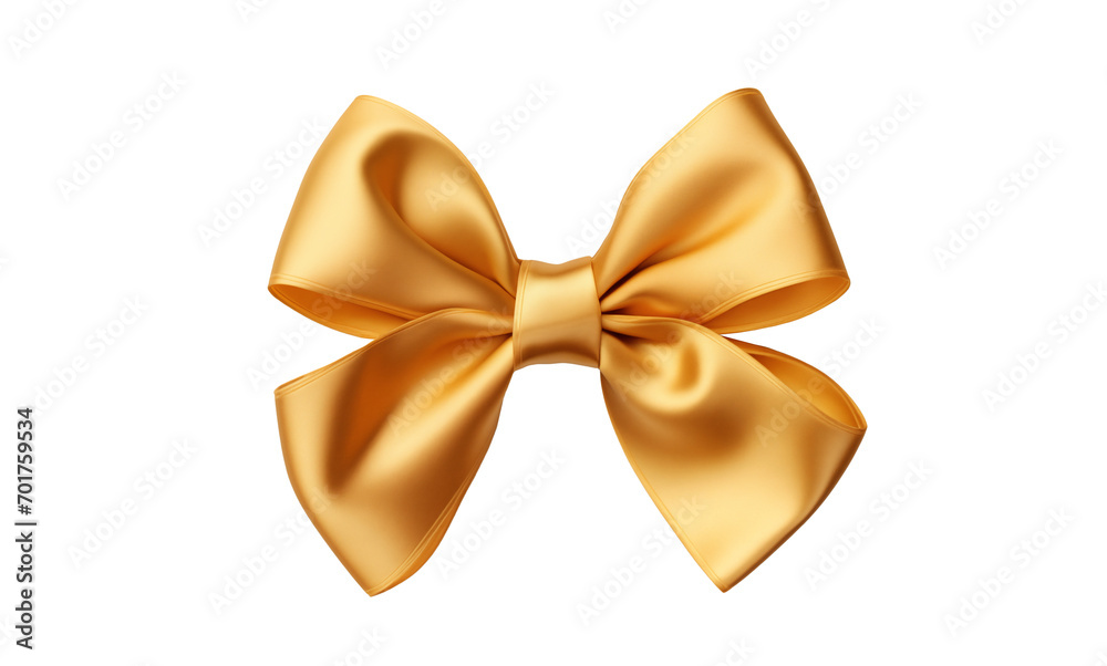 satin shiny glossy gold bow isolated satin shiny glossy gold bow isolated