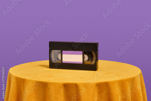 Videotape and cinema film. Entertainment concept.