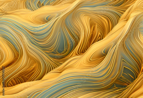 Golden Swirls Abstract Design
