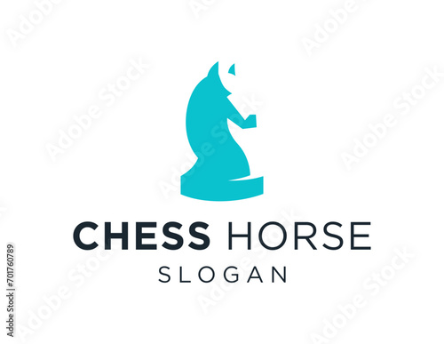 The logo design is about Chess Horse and was created using the Corel Draw 2018 application with a white background.