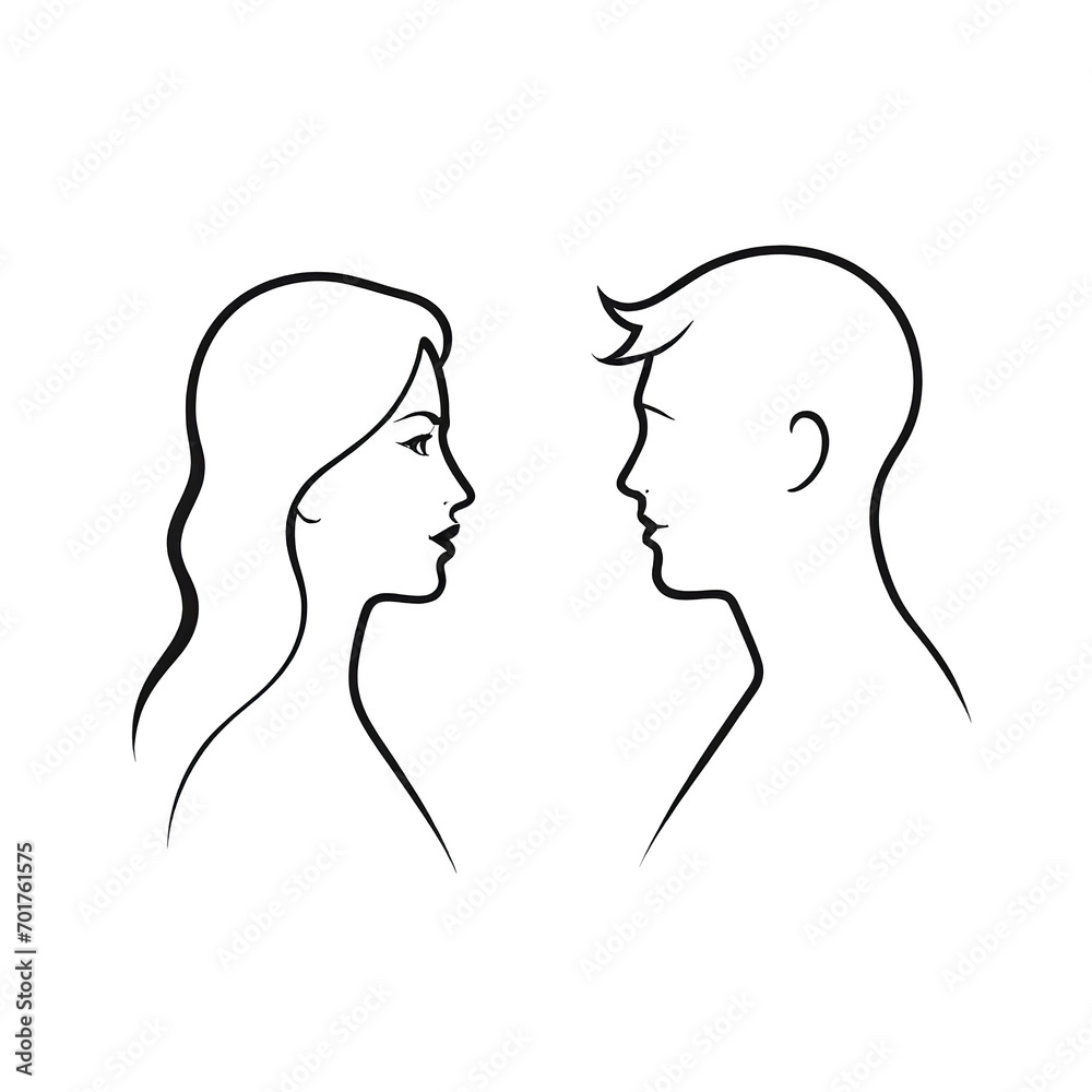 Detailed Art of a Man and Woman in Conversation On transparent background PNG file Detailed Art of a Man and Woman in Conversation On transparent background PNG file