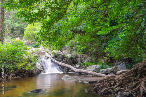 Beautiful scenic of waterfall in Thailand