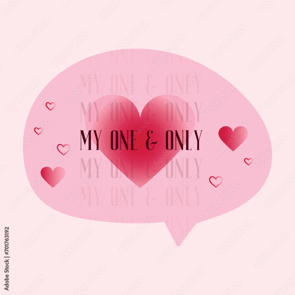 Beautiful magic Valentine's day speech bubbles with lovely quotes for lovers. Amazing stickers collection