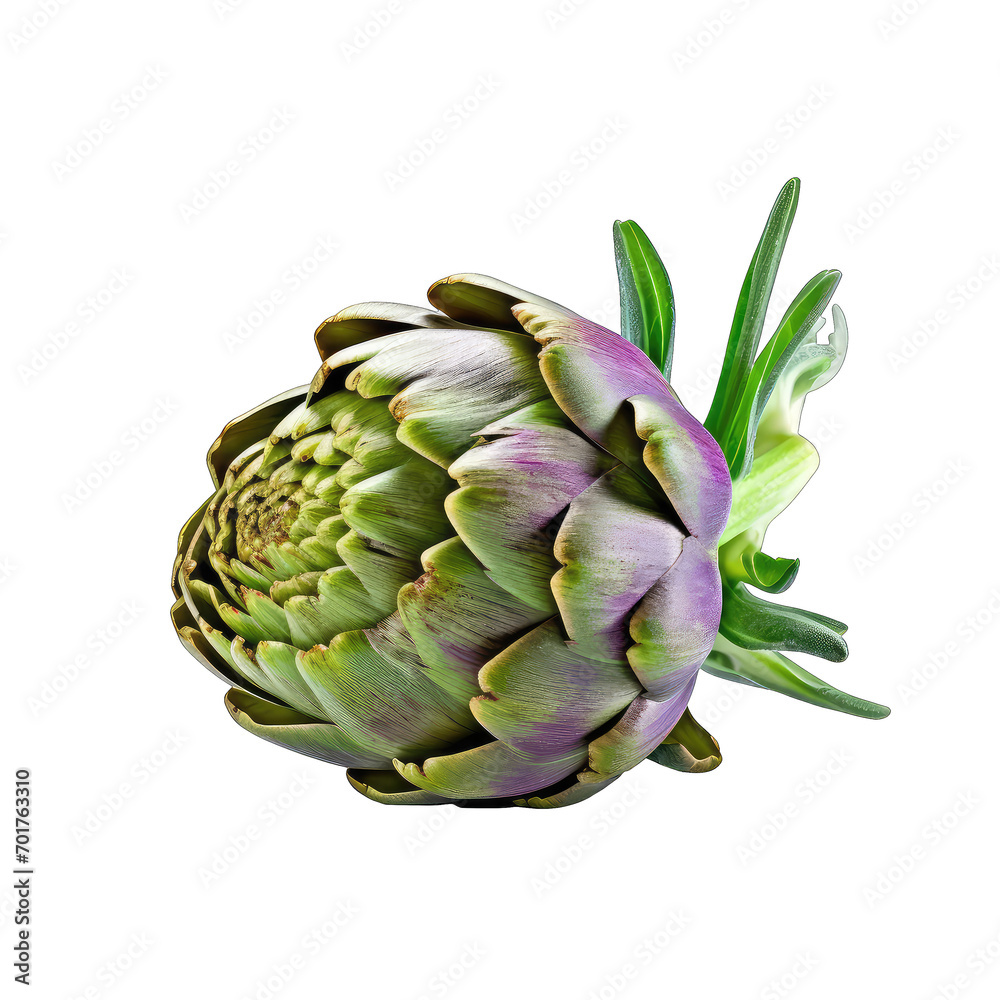 Fototapeta premium Artichoke isolate on transparent background, png file