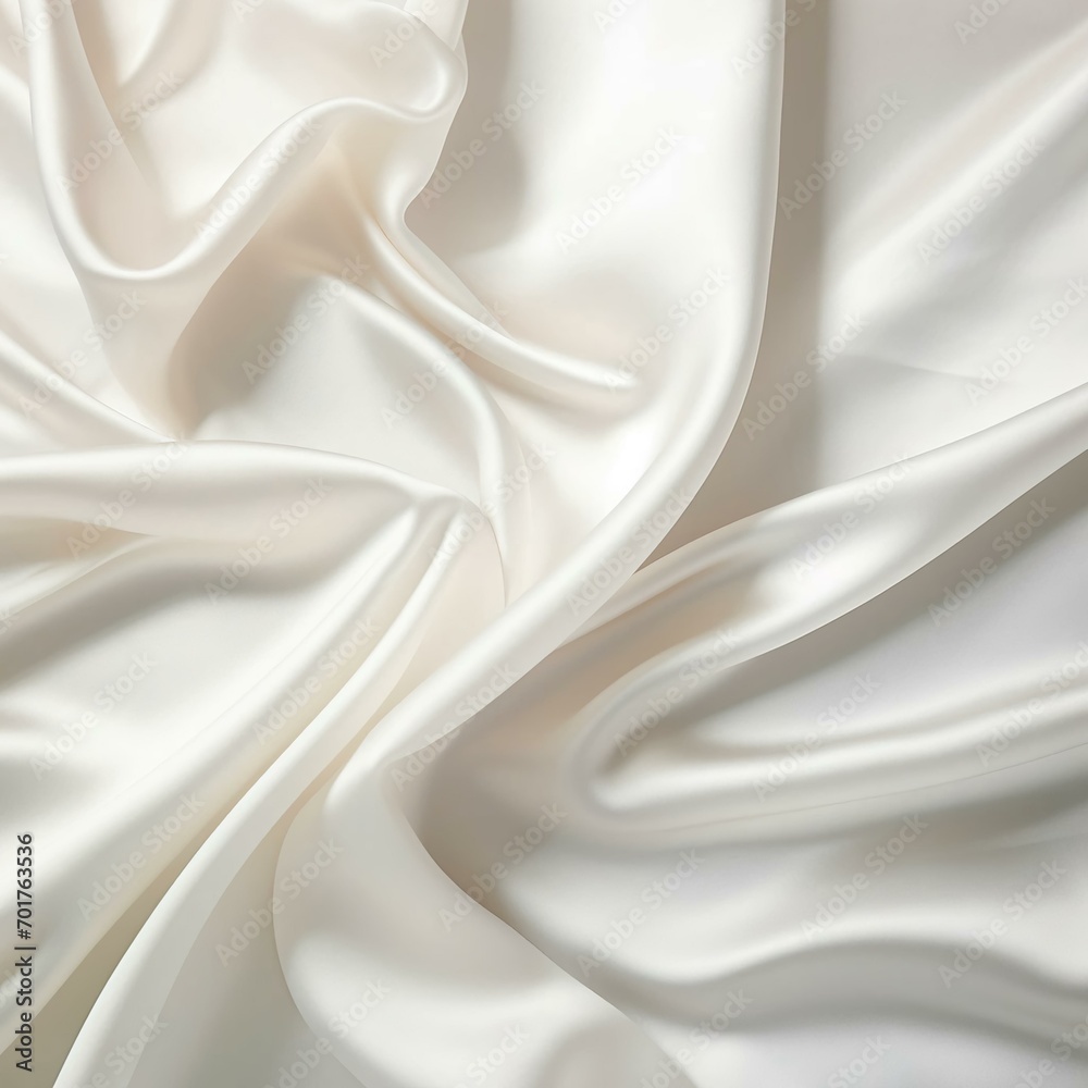 Obraz premium Silk Light Beige Textile Background. Generative AI. Artificial Intelligence Art. 