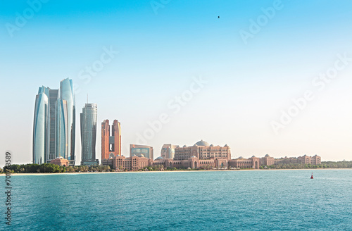 Emirates Palace and skyscrapers of Abu Dhabi