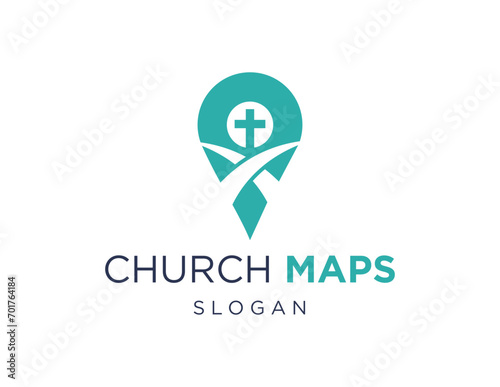 Free Download The logo design is about Church Maps and was created using the Corel Draw 2018 application with a white background. - GFXLoad