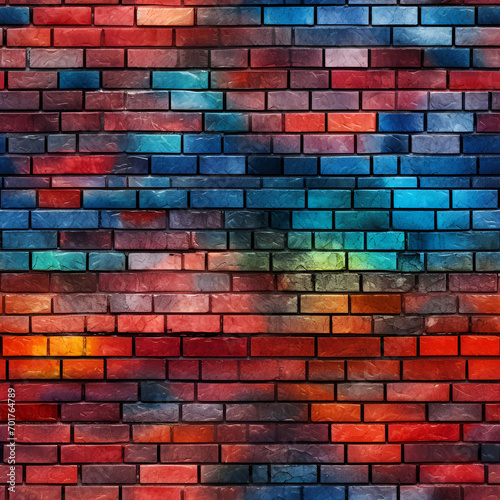 Old color brick wall background