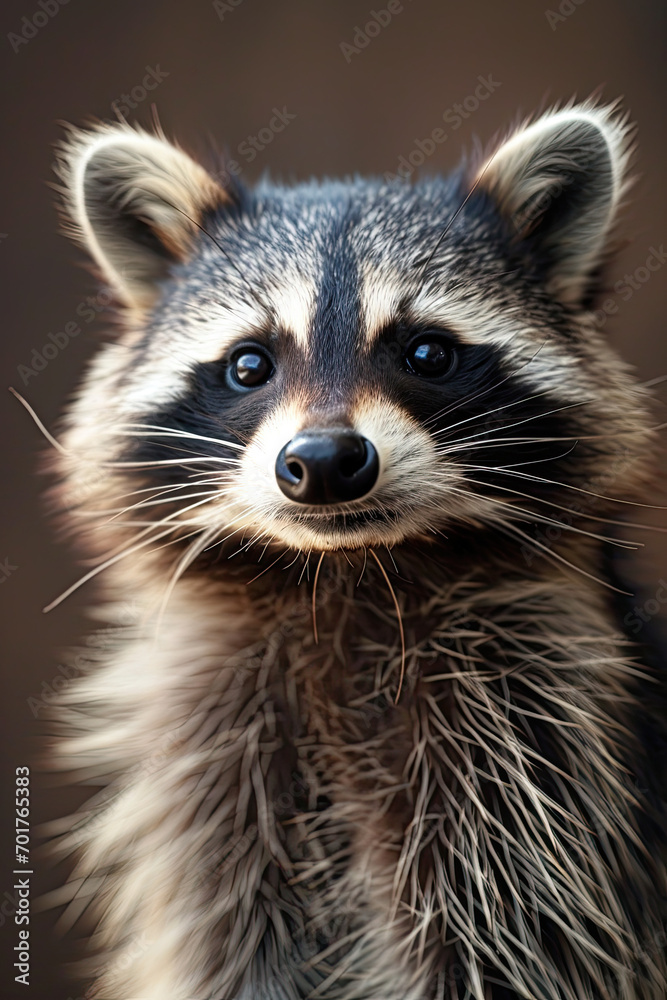 A cute raccoon
