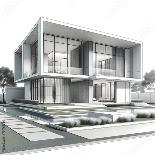 casa arquitetônica modelo (ID: 701765334)