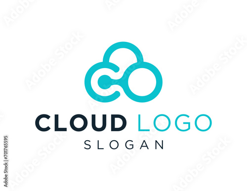 The logo design is about Cloud and was created using the Corel Draw 2018 application with a white background.