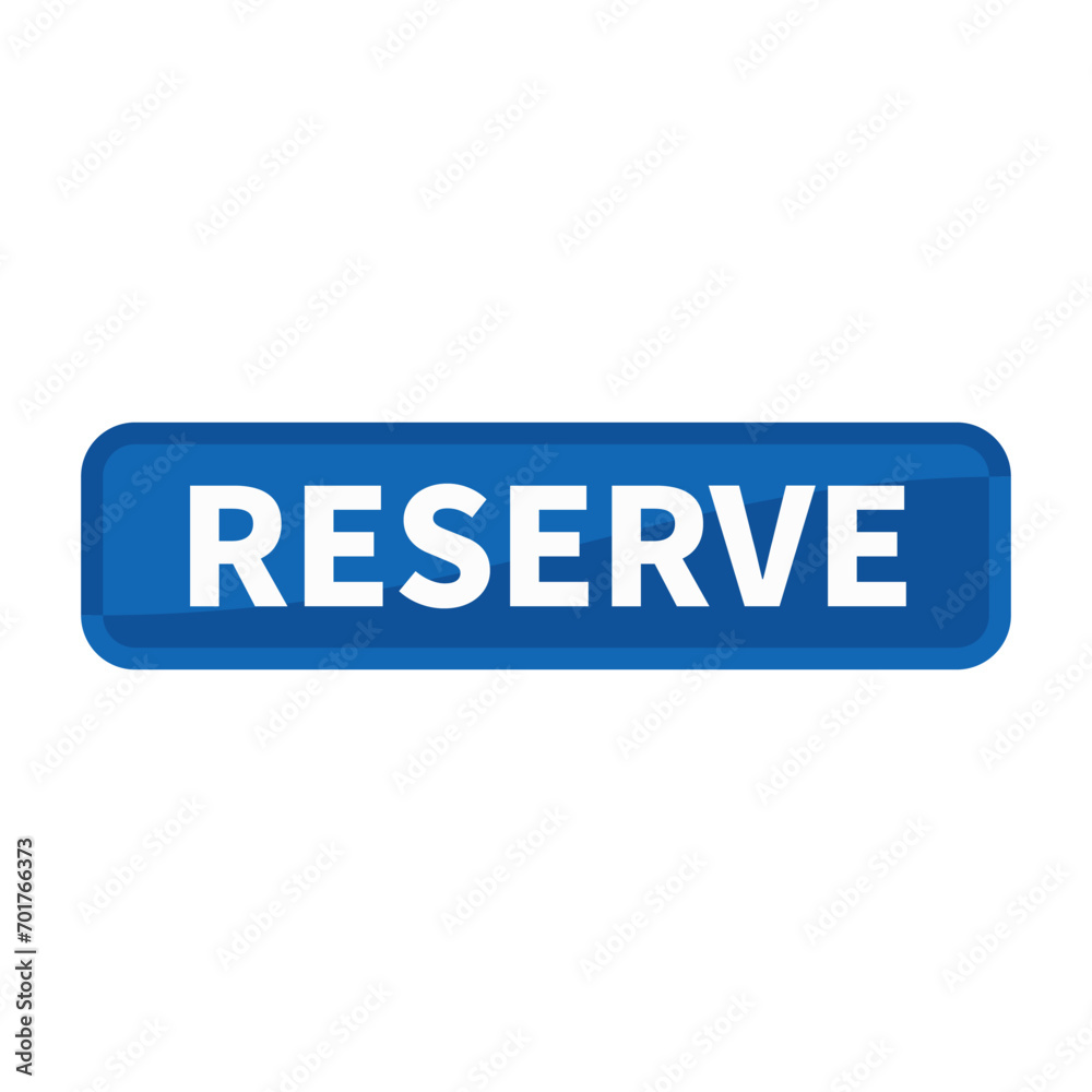 Reserve Button In Blue Rectangle Shape For Schedule Booking Advertisement Business Marketing Sale Social Media
