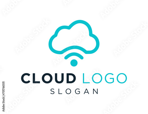 The logo design is about Cloud and was created using the Corel Draw 2018 application with a white background.