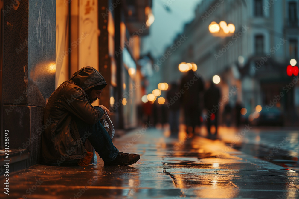 Obraz premium Solitude in the City