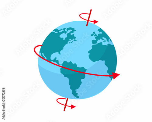 Earth's Rotation Day celebration design vector illustration.