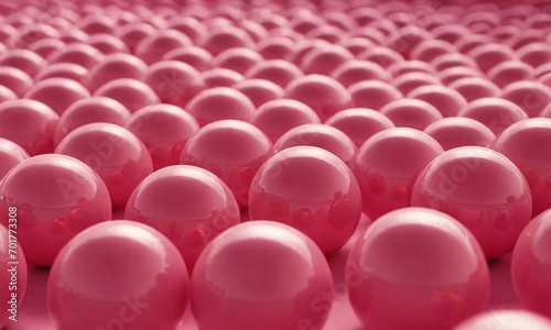 Pink spheres