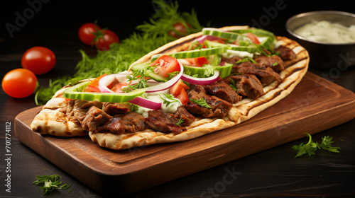 Dner Kebab Doner Kebap fast food in flatbread