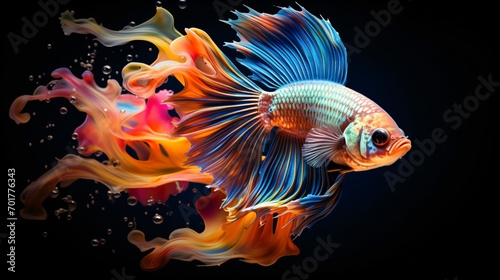 fish in multi color underwater nature beauty