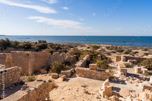 View of Kerkennah - Tunisian archipelago in the Mediterranean Sea