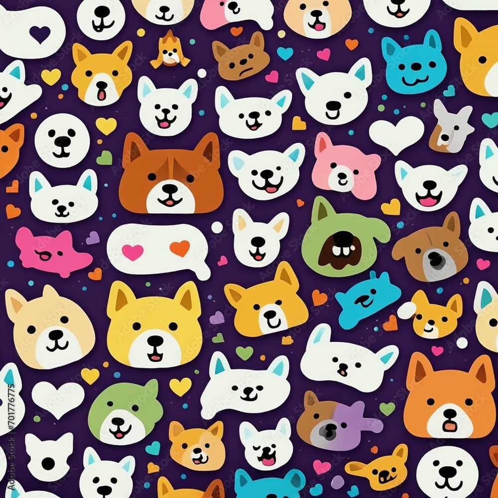 seamless pattern with cats