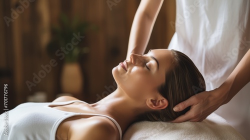Woman in Massage Therapy with masseuse, Body care. soothing massage that relaxes tense muscles for comfort and relaxation