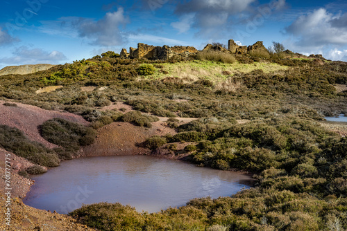 Drainage pond in abandoned copper mnie