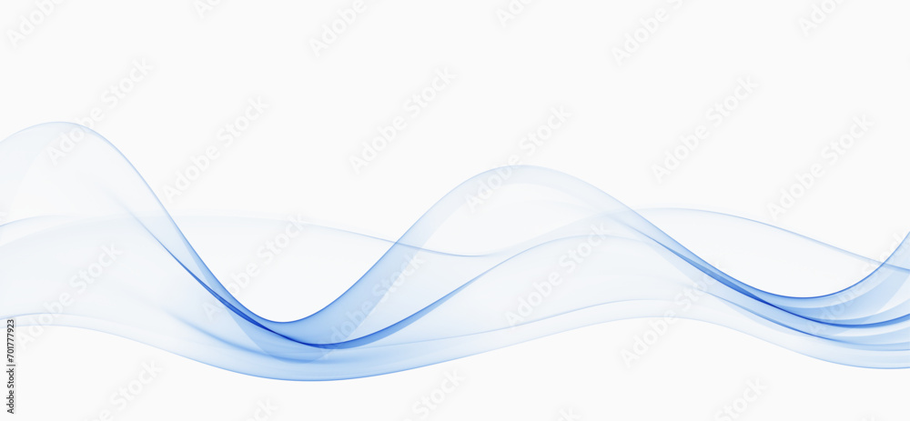 Abstract blue wave background, transparent wavy lines. A wave of blue smoke or liquid. Abstract blue wave background, transparent wavy lines. A wave of blue smoke or liquid.