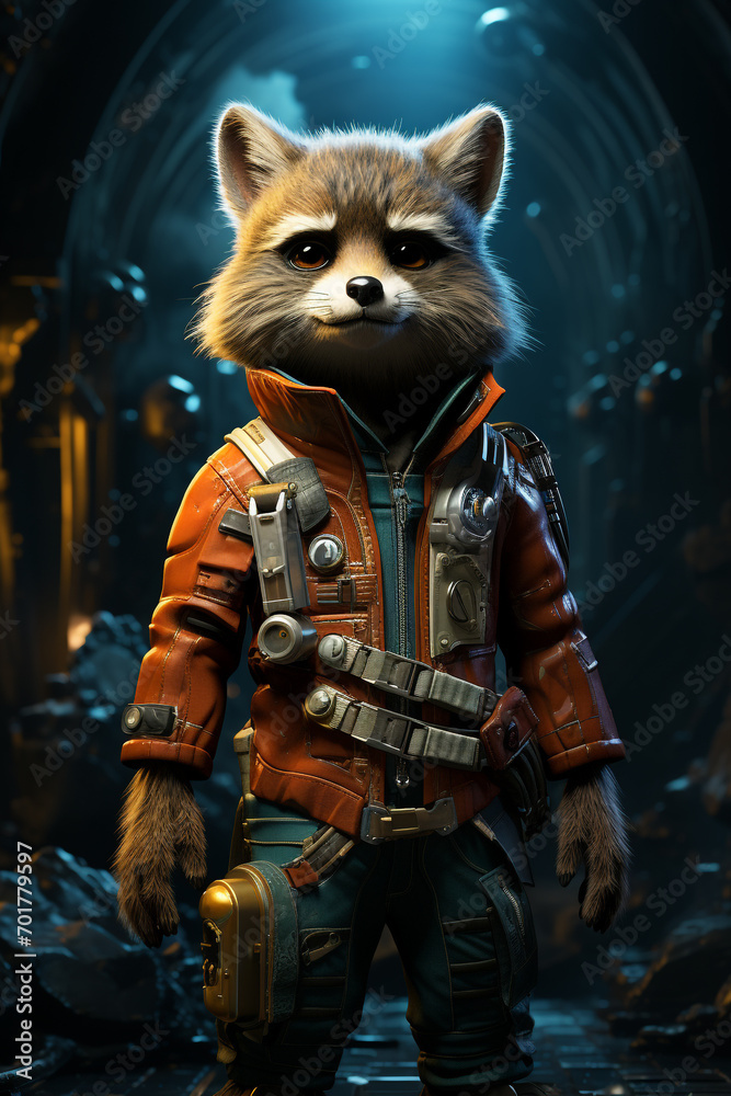 3d cute raccoon astronaut 3d cute raccoon astronaut