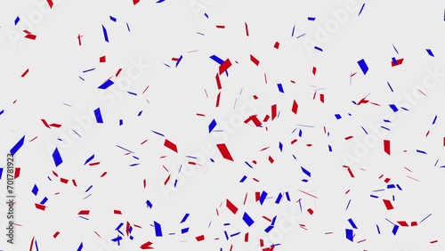 Reed and Blue Confetti Particles with Alpha Channel on white background