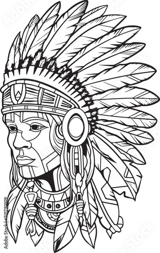 native american totam pole coloring page © bahija