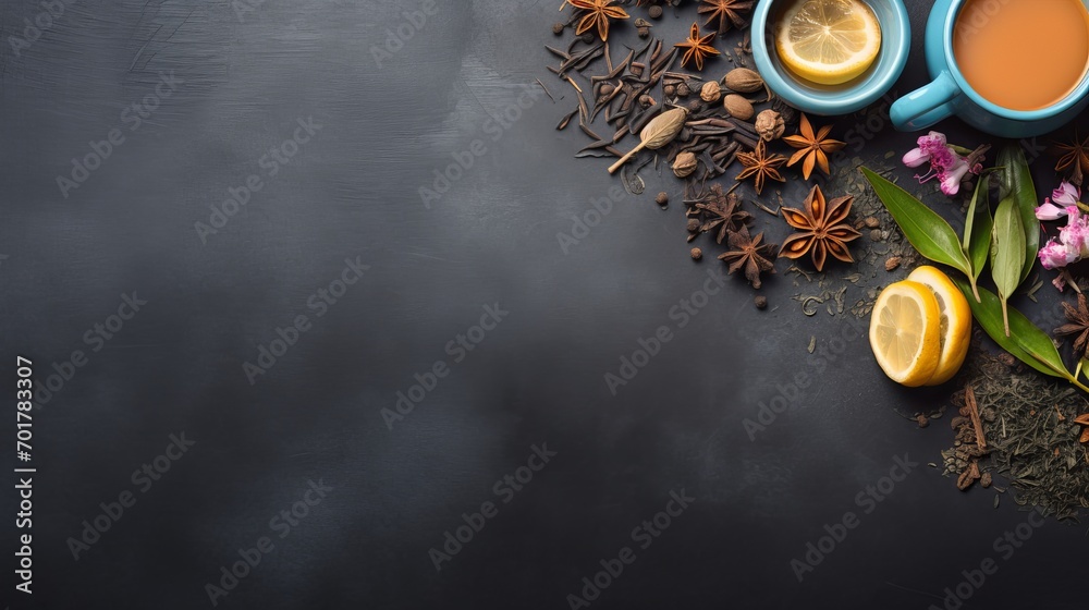 Using copyspace to create a tea composition