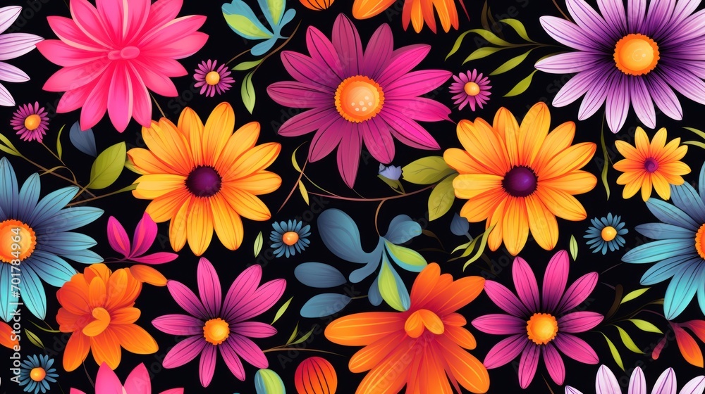 a bunch of colorful flowers that are on a black background with a black background and a black background with a bunch of colorful flowers that are on a black background. a bunch of colorful flowers that are on a black background with a black background and a black background with a bunch of colorful flowers that are on a black background.